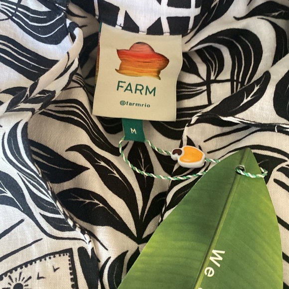 NWT Farm Rio Monochrome Elegance Scarf Print Long Sleeve Minidress Nordstrom - Picture 6 of 6